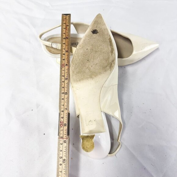JEFFREY CAMPBELL WHITE KITTEN HEEL SLING BACK * SOLD AS IS - Picture 5 of 5